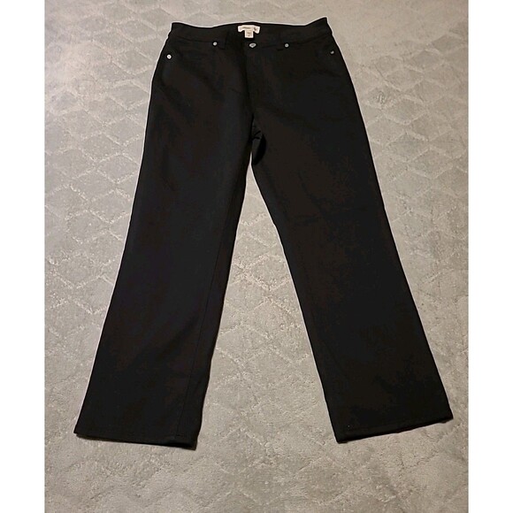 Coldwater Creek Jeans Women’s 10P Black Denim Stretch Mid Rise - Picture 1 of 10